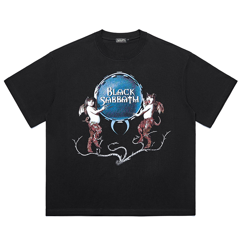 BLACK SABBATH黑色安息日金属乐队摇滚短袖T恤vintage男女重磅夏
