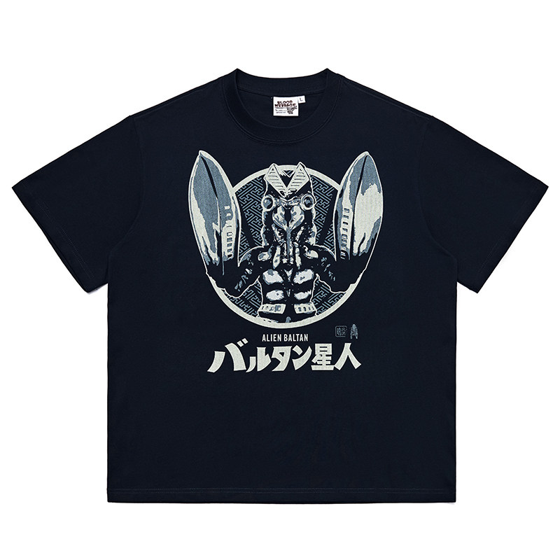 夏季男女短袖潮牌奥特曼怪兽动漫卡通T恤纯棉个性圆领体恤学生tee