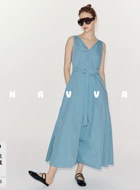 HAVVA吊带背心长款连衣裙