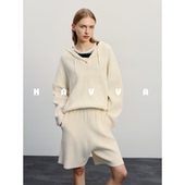 HAVVA宽松休闲连帽针织衫 Z9586 2026春季 短裤 两件套好搭女士套装