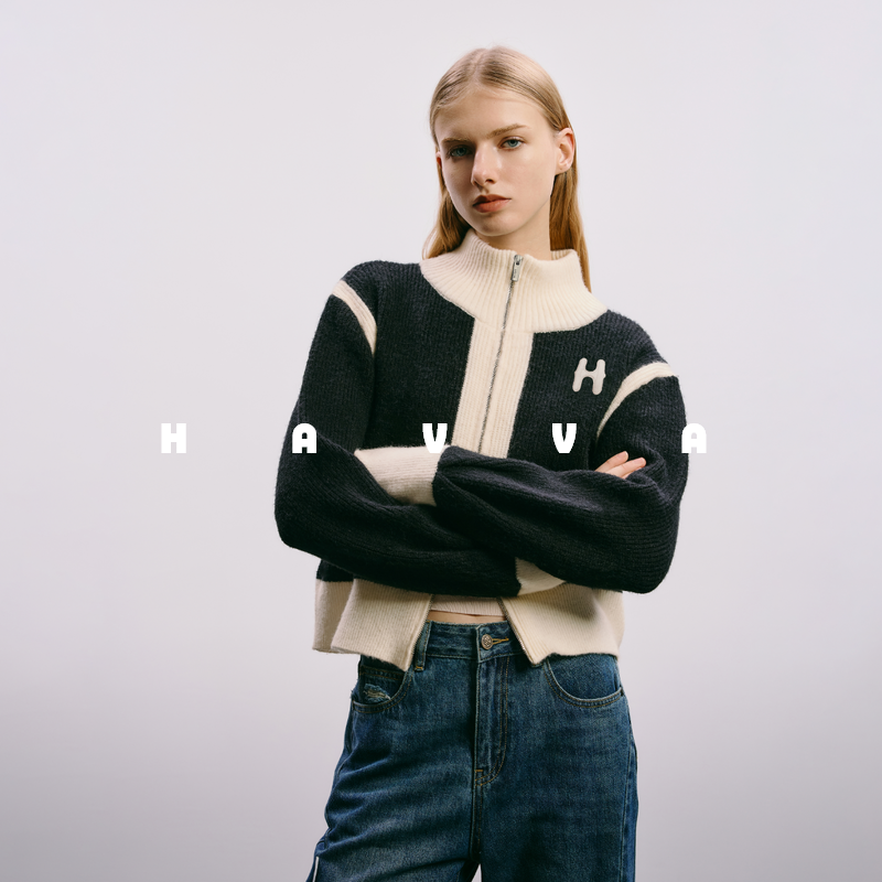 havva时尚设计感新款针织开衫