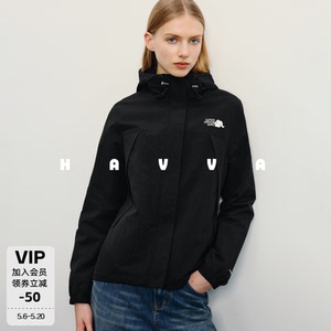 HAVVA连帽拉链修身短外套显瘦舒适易搭女士上衣2026春季W3-0225