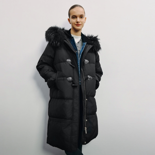 HAVVA过冬神器仿生毛领高充绒量加厚羽绒服保暖外套2025冬Y88950