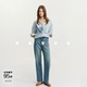 直筒牛仔裤 显瘦修饰腿型女士裤 子2026春季 HAVVA高腰窄版 KN3 5791