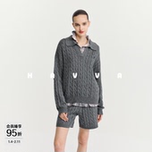 4519 HAVVAPOLO领毛衣短裤 2026春季 两件套女宽松慵懒风时尚 套装