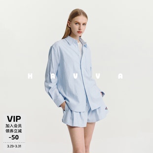 2026春夏KD3 装 5451 女士宽松舒适透气好搭裤 HAVVA松弛感条纹短裤