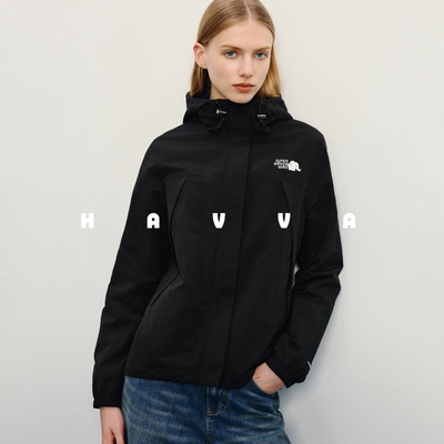 HAVVA连帽拉链修身短外套显瘦舒适易搭女士上衣2026春季W3-0225