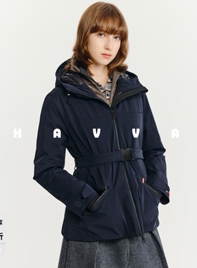 HAVVA今年流行保暖派克风加厚羽绒服舒适女士外套2025冬季Y27981