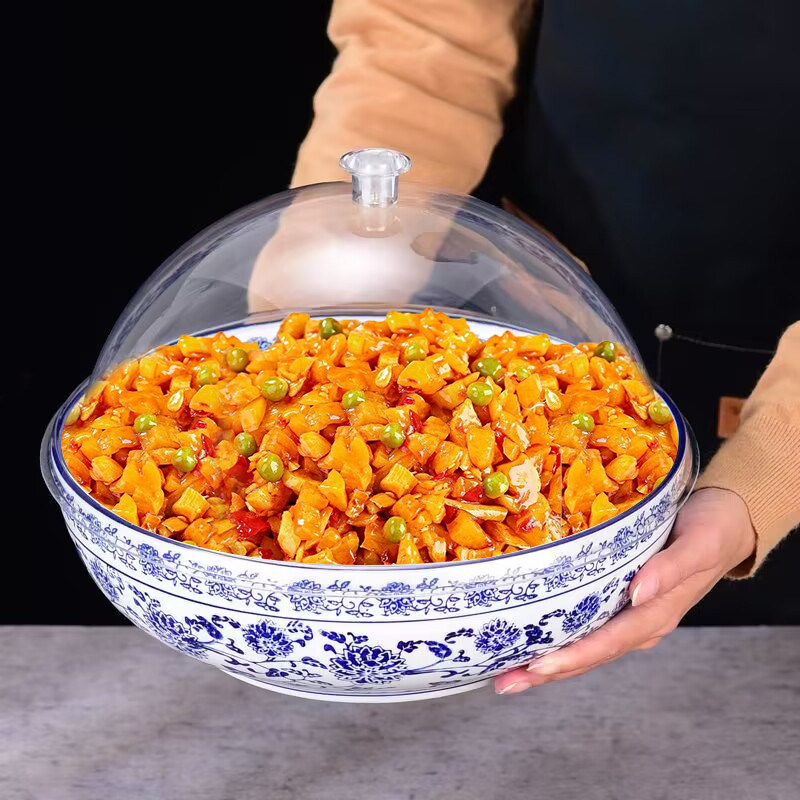 青花瓷盆超市咸菜坛子凉菜盆卤菜盆专用展示盆酱菜盆酸菜鱼碗带盖,餐饮具,盆,淘宝优惠券,粉丝福利购,淘宝优惠卷