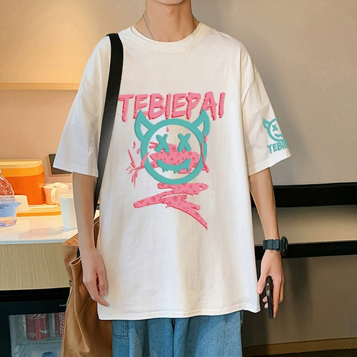 Tide, летняя хлопковая ретро футболка с коротким рукавом, оверсайз, в американском стиле