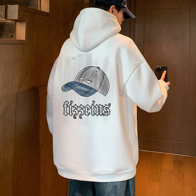 连帽卫衣男秋冬季新款美式休闲复古潮牌帽衫大码宽松重磅港风外套