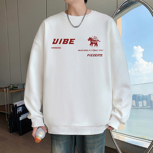 卫衣男春秋季大码宽松休闲2026新款圆领上衣美式运动潮牌套头外套