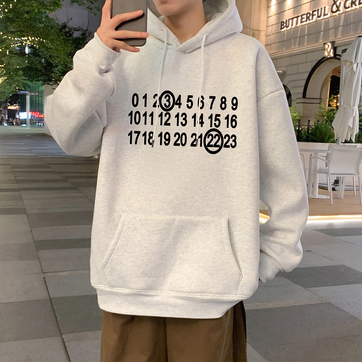 连帽卫衣男春秋季宽松套头帽衫新款美式休闲潮牌上衣大码长袖外套