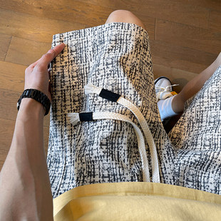 灯芯绒印花短裤 ins跑步健身直筒裤 男夏季 运动休闲裤 新款 港风大码