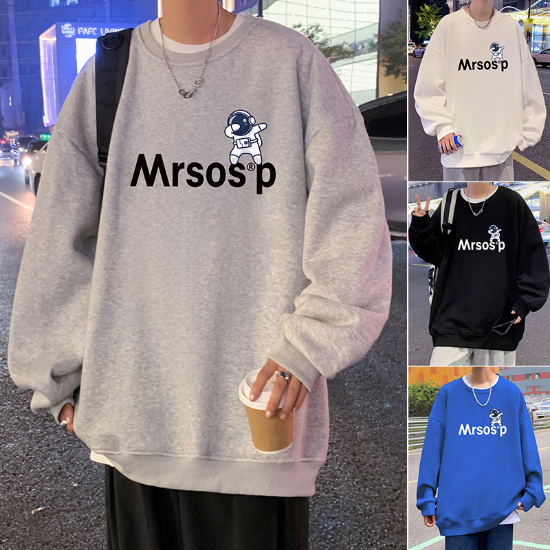 潮流宽松百搭休闲圆领卫衣男女