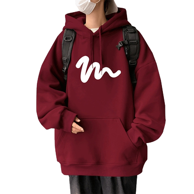 潮流印花涂鸦宽松百搭连帽卫衣