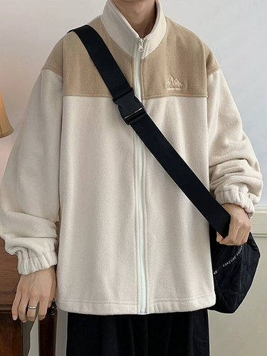 Бархатная мужская демисезонная осенняя куртка, брендовый кардиган для отдыха с молнией, с вышивкой