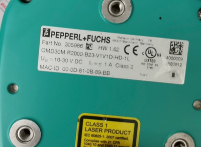 回收P+F倍加福激光导航仪OMD30M-R2000-B23-V1V1D-HD-1L，305986