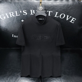 D33236965P85沙发黑色2024秋冬纯棉中领短袖打底衫加绒加厚，男装T恤，电商D332