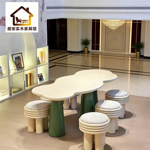 样品屋展示中心架空层儿童桌椅会所儿童区家俱游乐场儿童桌椅组合