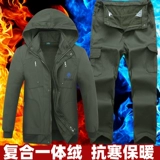 Хлопковый флисовый износостойкий удерживающий тепло комбинезон для работы, защита от ожогов