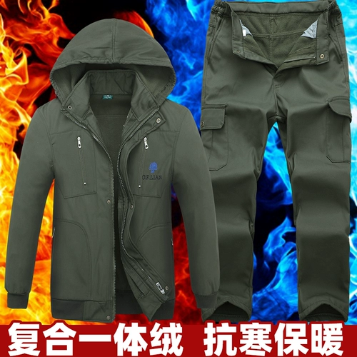 Хлопковый флисовый износостойкий удерживающий тепло комбинезон для работы, защита от ожогов