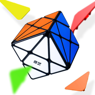 奇艺魔方格三阶风火轮移棱变幻金刚s镜面顺滑免贴纸款异形3阶魔方