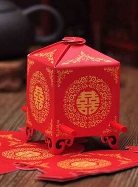 结婚小号中国风喜糖盒子
