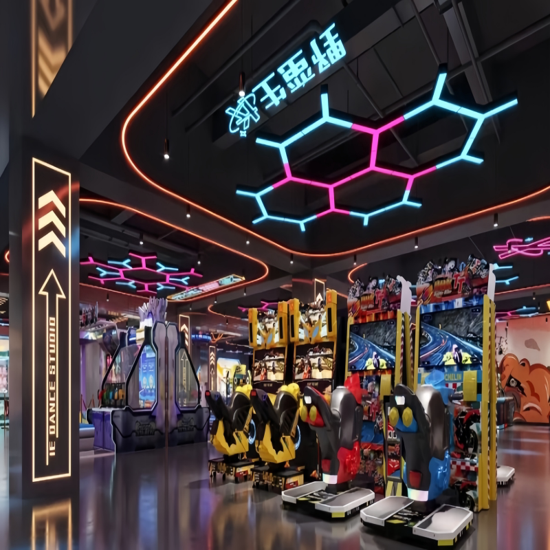 电玩室动漫城游乐场游戏厅电玩城娃娃机室玩具店潮玩馆VR室造型灯