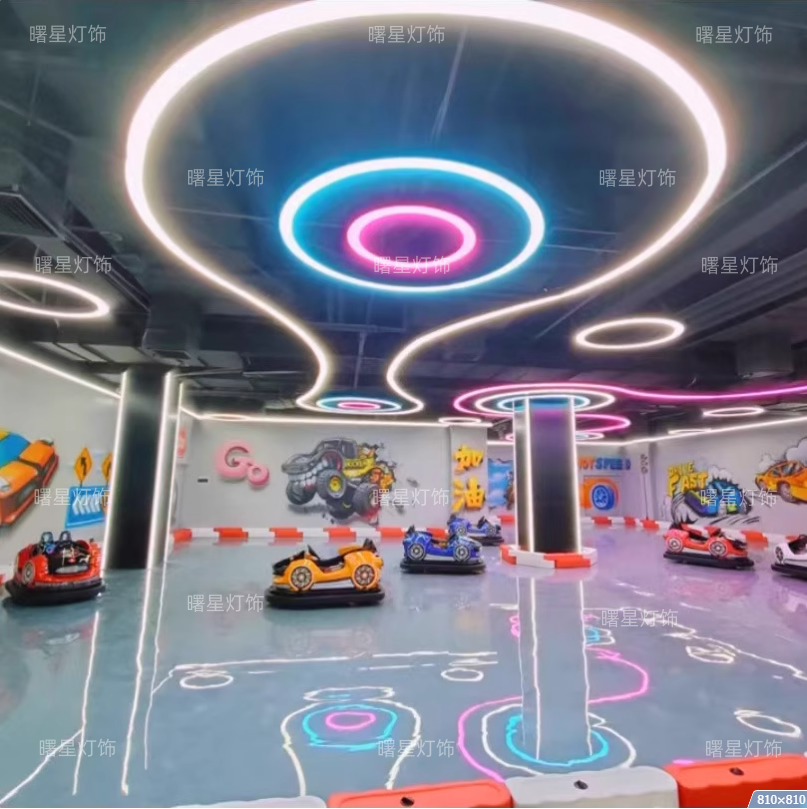 科技感模块造型氛围灯工业风电玩城电竞馆游戏厅儿童乐园游乐场灯