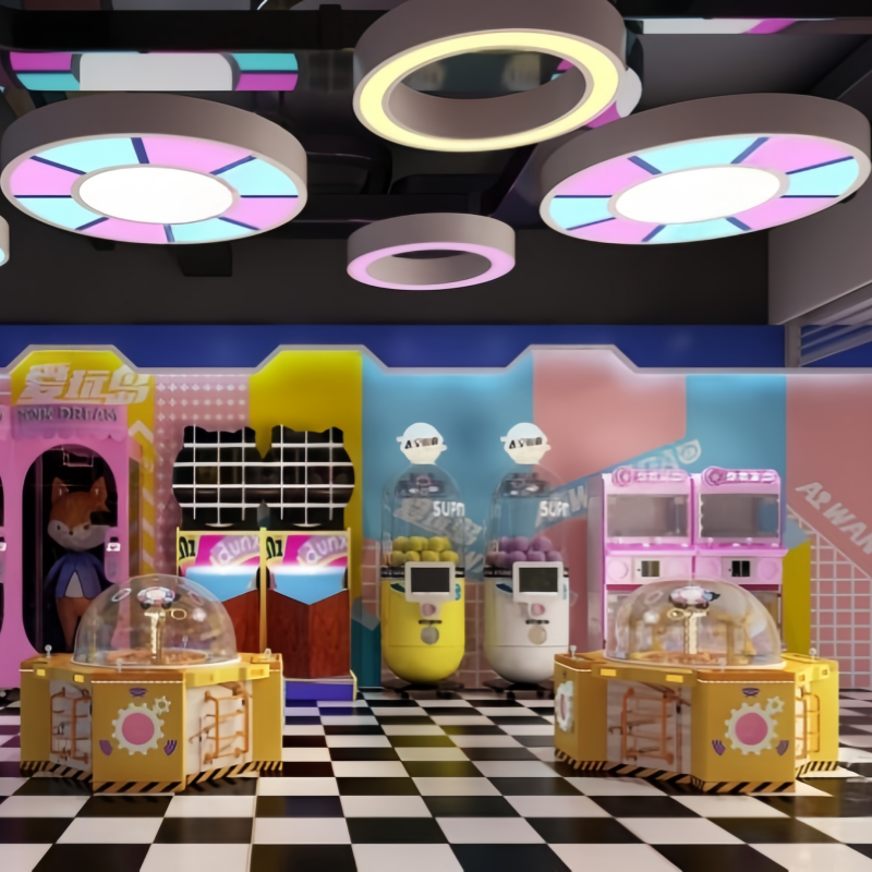 儿童乐园游乐场淘气堡潮玩馆电竞馆游戏厅娃娃机室玩具店动漫城灯