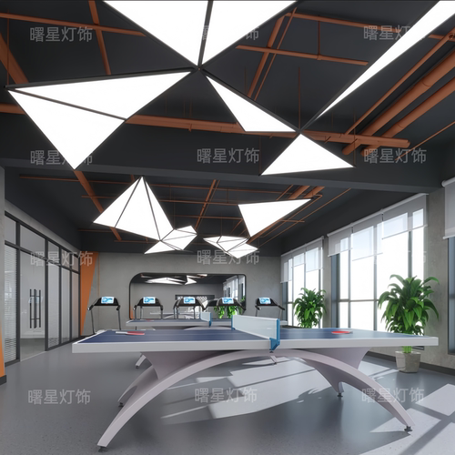 乒乓球馆异形造型吊灯创意个性健身房体育馆篮球馆儿童训练馆灯具
