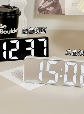 闹钟LED带夜光数字时钟网红桌面电子钟表学生起床神器ins桌面摆件