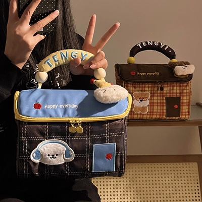 可爱小狗化妆包大容量便携式女