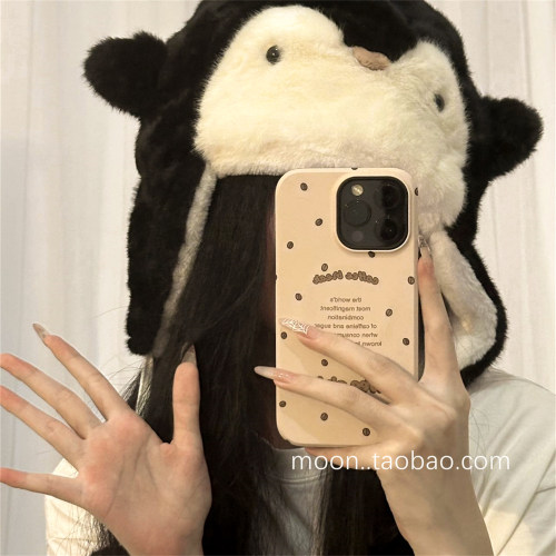 可爱小企鹅帽子保暖毛绒帽子女冬