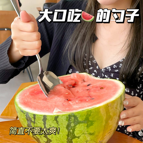 不锈钢吃西瓜专用勺超大号干饭勺