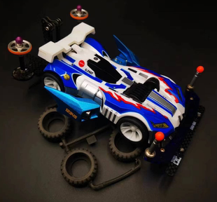 非田宫19453四驱车四驱兄弟八代豪星马伟大冲锋漫画3D灯光中翼