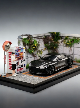 1比64比例场景拓意TLV场景MINIGT合金车INNO奔驰CLKGTR庭院4.0+