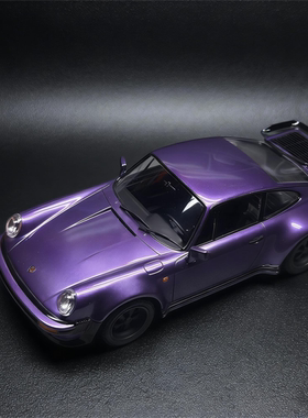 田宫拼装汽车车模 24279 保时捷911跑车turbo1/24 紫黑预涂装代工