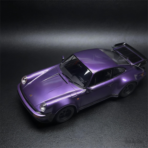 田宫拼装汽车车模 24279 保时捷911跑车turbo1/24 紫黑预涂装代工