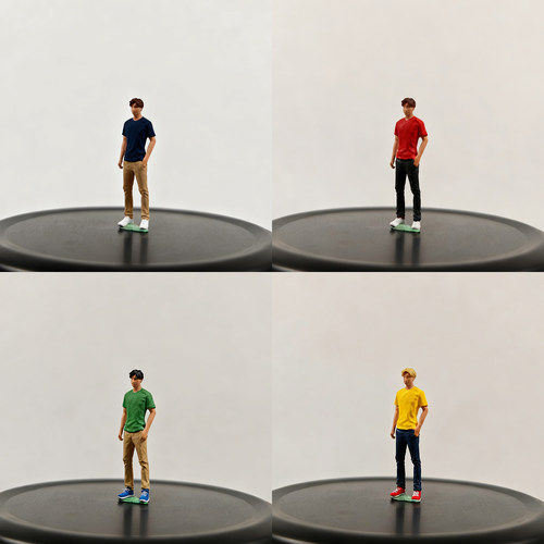 上色成品 1:64 头文字D 藤原拓海 64比例人偶 微拍摆件