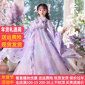 汉服女童2025新款 中国风女孩拜年服冬装 儿童唐装 古风加绒加厚古装