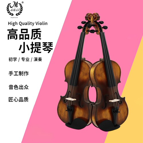 小提琴 云杉木面板天然枫木背板实木小提琴专业演奏考级初学者
