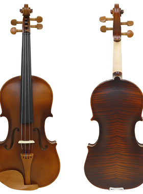 Astonvilla实木小提琴4/4哑光虎纹小提琴初学成人演奏提琴夹板琴