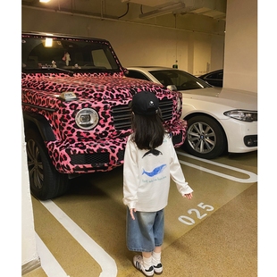 韩版 女儿童装 休闲洋气印花男童白色内搭T恤 2026春秋新款 YUSONG