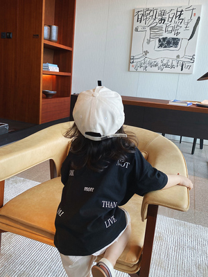 2022夏新款男女儿童字母半袖T恤