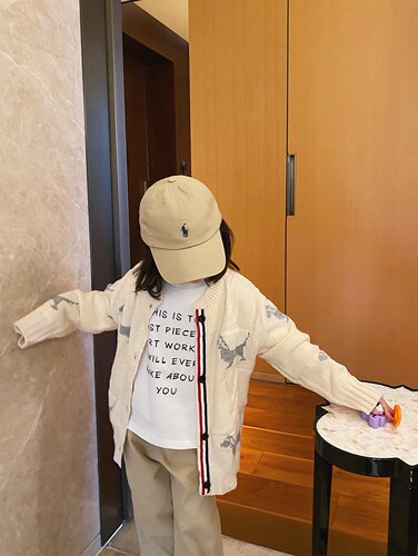 YUSONG◆日系女童小狗针织开衫