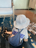 连体裤 YUSONG 男宝宝女儿童装 日系牛仔背带阔腿短裤 2024夏装 新款