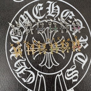 单个在售！！！925银针克罗十字架耳坠做旧系列