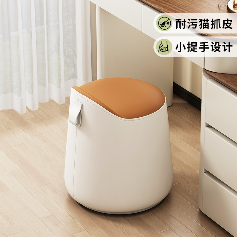 卧室化妆椅家用旋转化妆台凳子换鞋矮凳化妆凳圆凳极简女生化妆椅